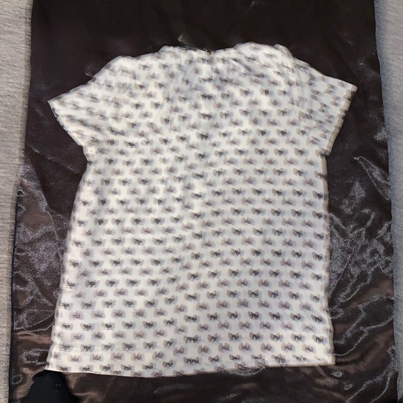 J. CREW Silk blouse with bows print, size 0 - Picture 11 of 14